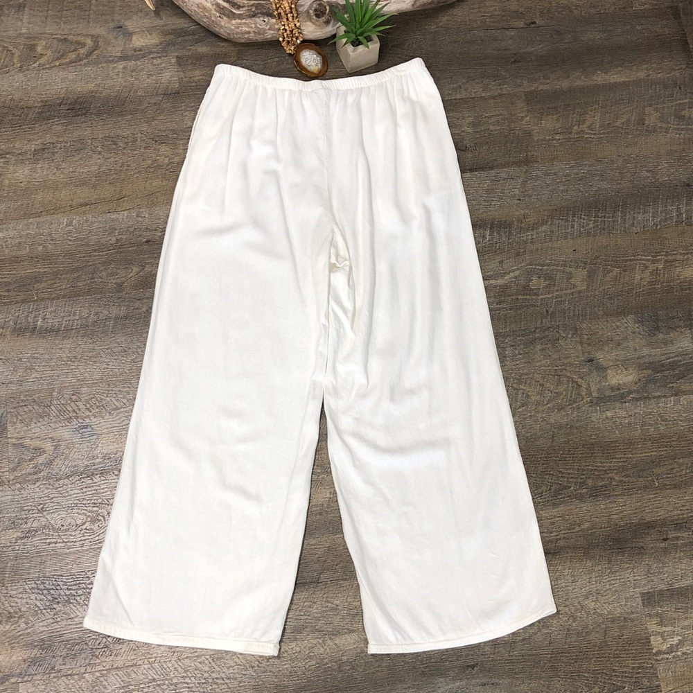A New Day Linen Blend Wide Leg Pull On Pants with Drawstring Size Medium - Picture 8 of 8
